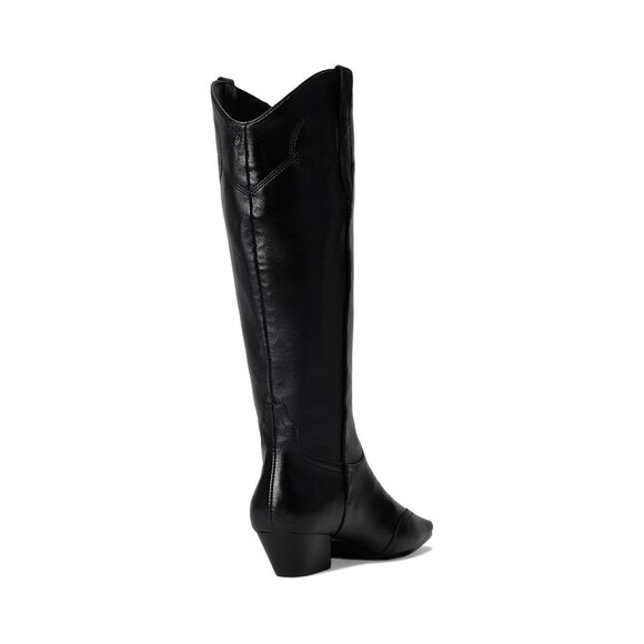 Steve Madden Dollie Western Boots Black 7 Knee High Embroidered $190 - Picture 3 of 6